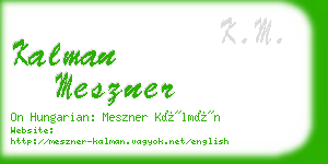 kalman meszner business card